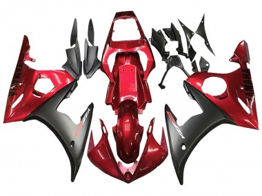 Erschwingliche Yamaha YZF 600 R6 Motorrad Verkleidung 2005 - Rot Matt Schwarz