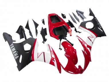 Erschwingliche Yamaha YZF 600 R6 Motorrad Verkleidung 2005 - Rot Weiss Matt Schwarz