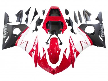 Erschwingliche Yamaha YZF 600 R6 Motorrad Verkleidung 2005 - Rot Weiss Matt Schwarz