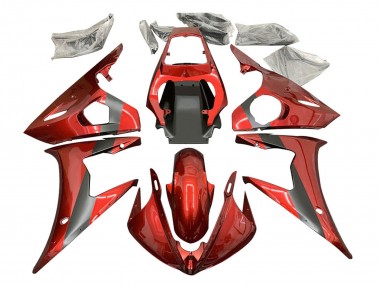 Erschwingliche Yamaha YZF 600 R6 Motorrad Verkleidung 2005 - Rot Matt Schwarz
