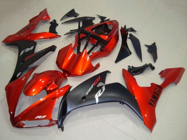 Erschwingliche Yamaha YZF R1 Motorrad Verkleidung 2004-2006 - Rot Matt Schwarz