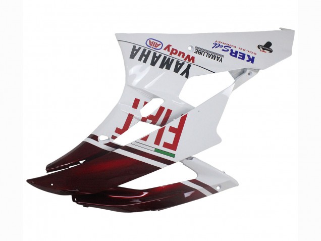 Erschwingliche Yamaha YZF 600 R6 Motorrad Verkleidung 2006-2007 - Weiss Kastanienbraun Rot Fiat Acer Yamalube