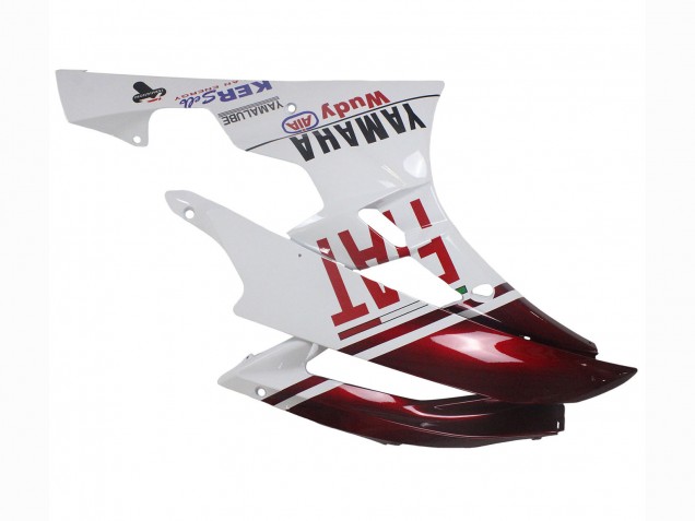 Erschwingliche Yamaha YZF 600 R6 Motorrad Verkleidung 2006-2007 - Weiss Kastanienbraun Rot Fiat Acer Yamalube