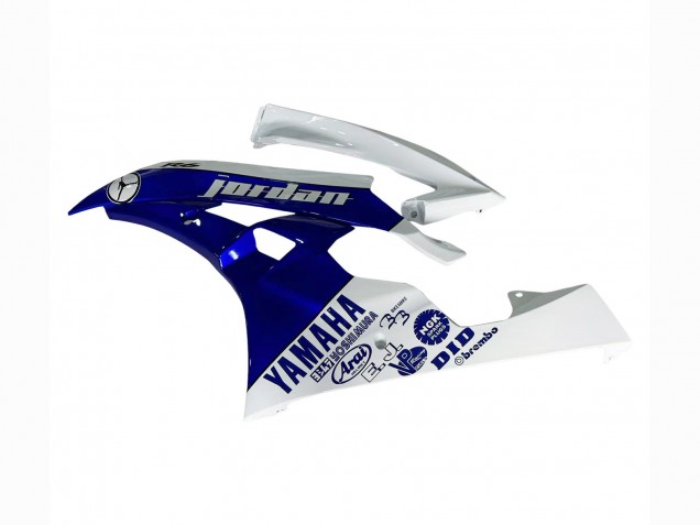 Erschwingliche Yamaha YZF 600 R6 Motorrad Verkleidung 2006-2007 - Weiss Blau Jordan