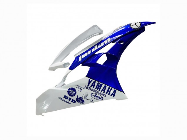Erschwingliche Yamaha YZF 600 R6 Motorrad Verkleidung 2006-2007 - Weiss Blau Jordan