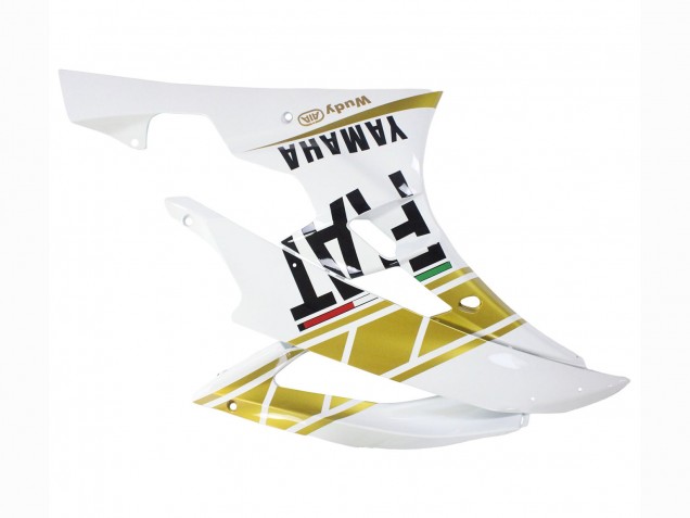Erschwingliche Yamaha YZF 600 R6 Motorrad Verkleidung 2006-2007 - Weiss Gold Schwarz Fiat