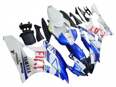 Erschwingliche Yamaha YZF 600 R6 Motorrad Verkleidung 2006-2007 - Weiss Blau Rot Fiat Motul Michelin