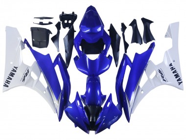 Erschwingliche Yamaha YZF 600 R6 Motorrad Verkleidung 2006-2007 - Weiss Blau Schwarz