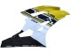 Erschwingliche Yamaha YZF 600 R6 Motorrad Verkleidung 2006-2007 - Gelb Weiss Glanzendes Schwarz Motul