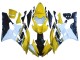 Erschwingliche Yamaha YZF 600 R6 Motorrad Verkleidung 2006-2007 - Gelb Weiss Glanzendes Schwarz Motul