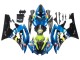 Erschwingliche Yamaha YZF 600 R6 Motorrad Verkleidung 2006-2007 - Blau Neon Grun Schwarz Hai