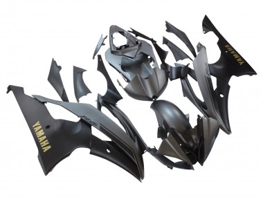 Erschwingliche Yamaha YZF 600 R6 Motorrad Verkleidung 2008-2016 - Grau Matt Schwarz Gold Aufkleber