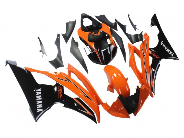 Erschwingliche Yamaha YZF 600 R6 Motorrad Verkleidung 2008-2016 - Orange Schwarz