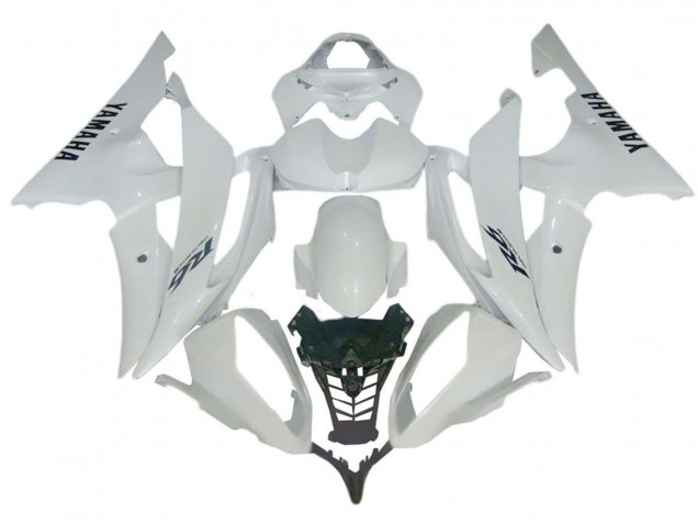 Erschwingliche Yamaha YZF 600 R6 Motorrad Verkleidung 2008-2016 - Glanzendes Weiss