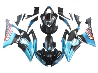 Erschwingliche Yamaha YZF 600 R6 Motorrad Verkleidung 2008-2016 - Hellblau Matt Schwarz Petronas ENEOS