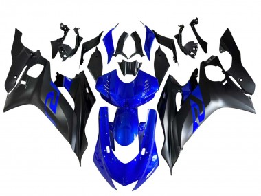 Erschwingliche Yamaha YZF 600 R6 Motorrad Verkleidung 2017-2023 - Blau Matt Schwarz