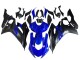 Erschwingliche Yamaha YZF 600 R6 Motorrad Verkleidung 2017-2023 - Blau Matt Schwarz