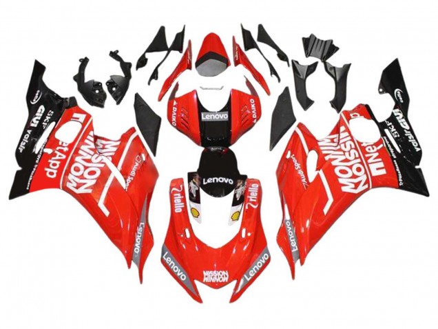 Erschwingliche Yamaha YZF 600 R6 Motorrad Verkleidung 2017-2023 - Rot Schwarz