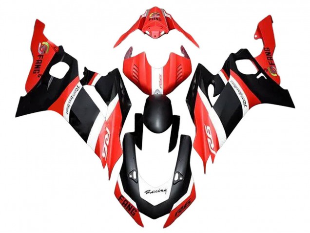 Erschwingliche Yamaha YZF 600 R6 Motorrad Verkleidung 2017-2023 - Rot Weiss Matt Schwarz