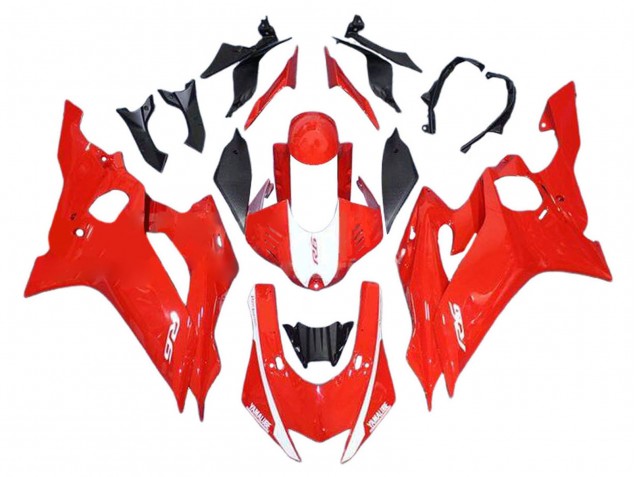 Erschwingliche Yamaha YZF 600 R6 Motorrad Verkleidung 2017-2023 - Rot Weiss