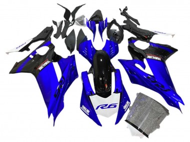 Erschwingliche Yamaha YZF 600 R6 Motorrad Verkleidung 2017-2023 - Blau Schwarz Weiss