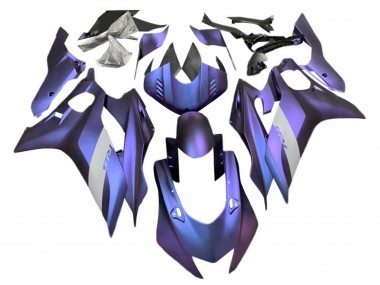 Erschwingliche Yamaha YZF 600 R6 Motorrad Verkleidung 2017-2023 - Lila Silber