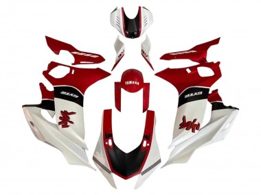 Erschwingliche Yamaha YZF 600 R6 Motorrad Verkleidung 2017-2023 - Weiss Rot Schwarz
