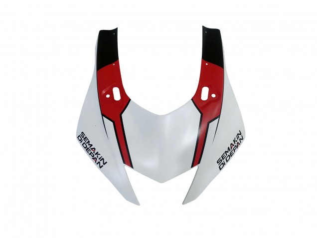 Erschwingliche Yamaha YZF 600 R6 Motorrad Verkleidung 2017-2023 - Weiss Rot Schwarz Semakin Didepan