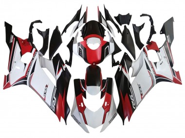 Erschwingliche Yamaha YZF 600 R6 Motorrad Verkleidung 2017-2023 - Weiss Rot Schwarz Semakin Didepan
