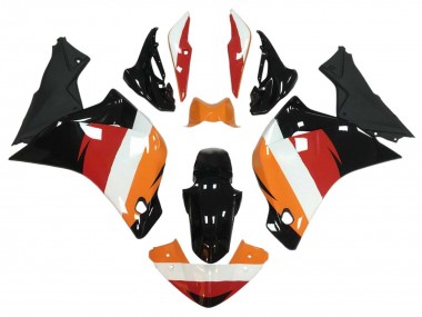 Erschwingliche Honda CBR250RR Motorrad Verkleidung 2011-2015 - Orange Weiss Rot Glanzendes Schwarz