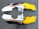 Erschwingliche Honda NSR250R Motorrad Verkleidung 1988-1989 - Weiss Gelb Gold Glanzendes Schwarz
