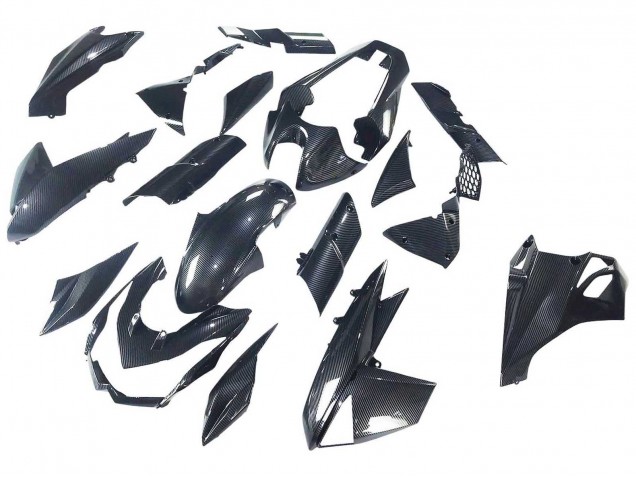 Erschwingliche Kawasaki Z1000 Motorrad Verkleidung 2010-2013 - Schwarze Carbonfaser