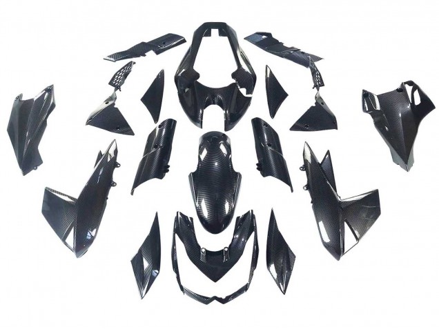 Erschwingliche Kawasaki Z1000 Motorrad Verkleidung 2010-2013 - Schwarze Carbonfaser