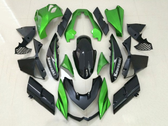 Erschwingliche Kawasaki Z1000 Motorrad Verkleidung 2010-2013 - Grun Glanzendes Schwarz