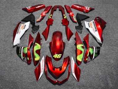 Erschwingliche Kawasaki Z1000 Motorrad Verkleidung 2010-2013 - Rot Weiss Grun Monster 46