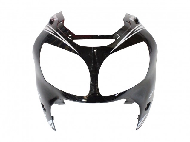 Erschwingliche Kawasaki ZX12R Motorrad Verkleidung 2000-2001 - Glanzendes Schwarz Weiss Elf Schnee