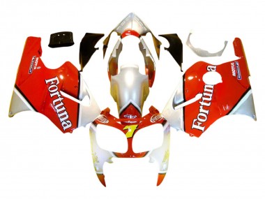 Erschwingliche Kawasaki ZX12R Motorrad Verkleidung 2000-2001 - Silber Rot Fortuna Motul 7
