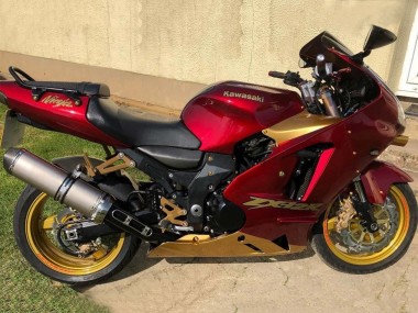 Erschwingliche Kawasaki ZX12R Motorrad Verkleidung 2000-2001 - Rot Gold