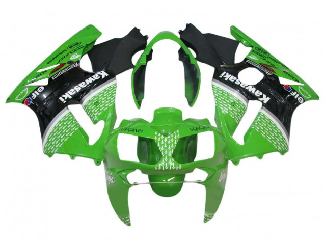 Erschwingliche Kawasaki ZX12R Motorrad Verkleidung 2002-2006 - Grun Schwarz Weiss