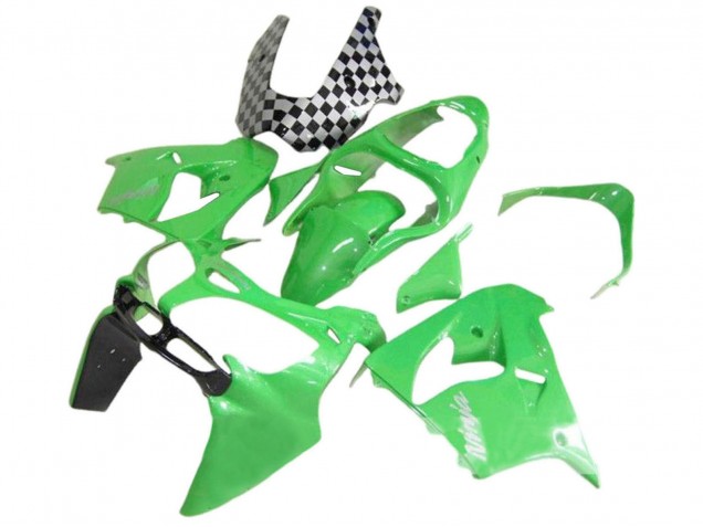 Erschwingliche Kawasaki ZX9R Motorrad Verkleidung 2000-2001 - Grun Schwarz Weiss Ninja
