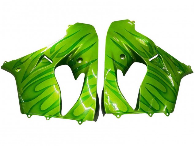 Erschwingliche Kawasaki ZX9R Motorrad Verkleidung 2000-2001 - Grun Flamme