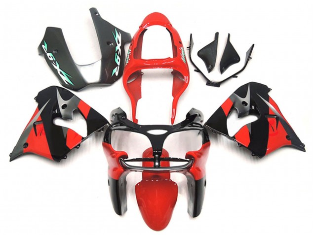 Erschwingliche Kawasaki ZX9R Motorrad Verkleidung 2000-2001 - Rot Schwarz