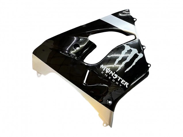 Erschwingliche Kawasaki ZX9R Motorrad Verkleidung 2002-2003 - Silber Glanzendes Schwarz Monster Elf