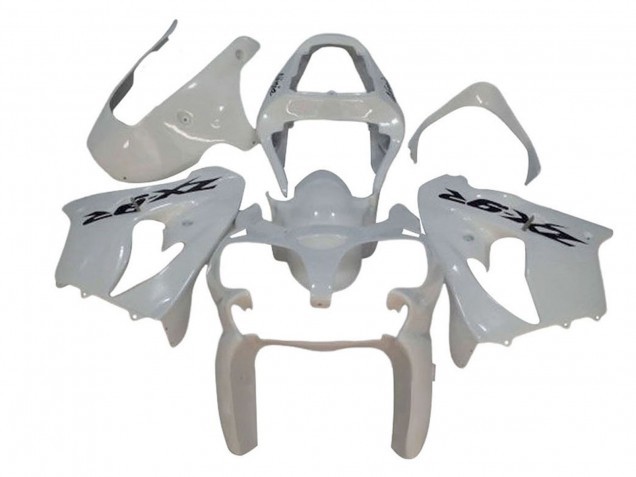 Erschwingliche Kawasaki ZX9R Motorrad Verkleidung 2002-2003 - Weiss Schwarz Aufkleber