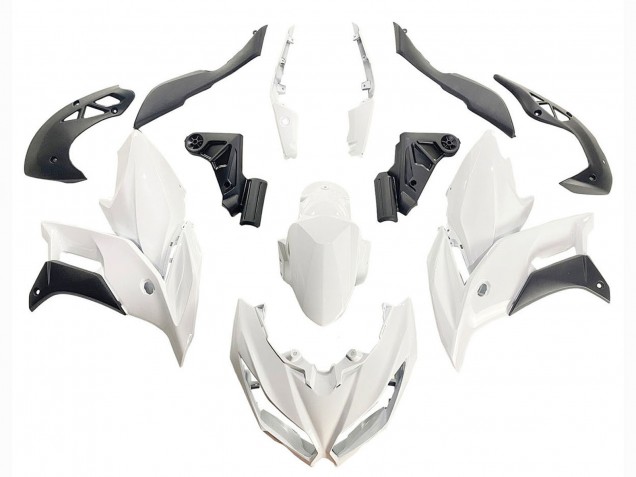 Erschwingliche Kawasaki Versys 650 Motorrad Verkleidung 2015-2021 - Weiss Matt Schwarz