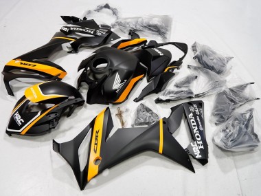 Erschwingliche Honda CBR650R Motorrad Verkleidung 2019-2020 - Matt Schwarz Gelb Weiss