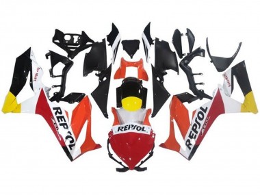 Erschwingliche Honda CBR650R Motorrad Verkleidung 2019-2020 - Orange Weiss Rot Gelb Glanzendes Schwarz Repsol