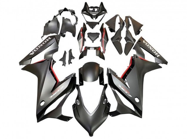 Erschwingliche Honda CBR650R Motorrad Verkleidung 2019-2020 - Matt Schwarz Rot