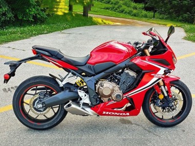 Erschwingliche Honda CBR650R Motorrad Verkleidung 2019-2020 - Rot Weiss Schwarz Streifen