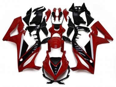 Erschwingliche Honda CBR650R Motorrad Verkleidung 2019-2020 - Rot Weiss Glanzendes Schwarz